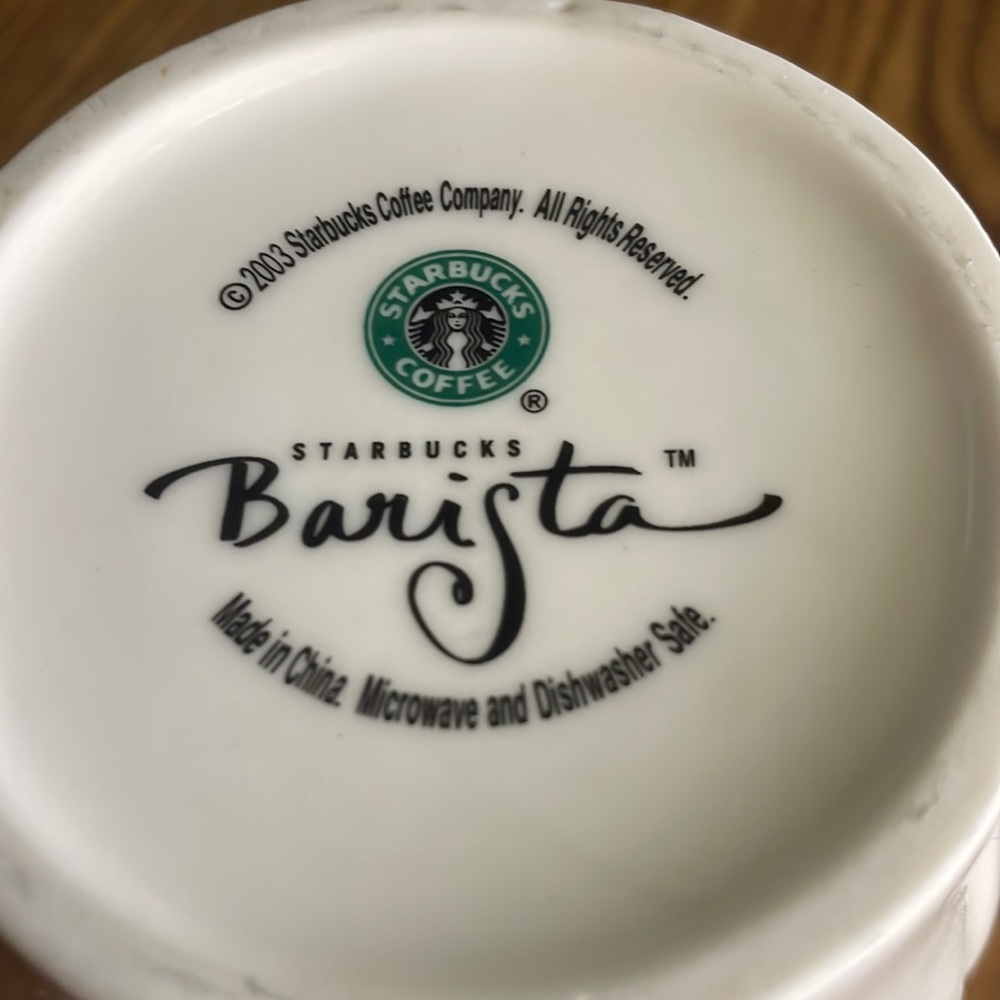 Starbucks 2003 Barista coffee cup (GT-2) - Picture 3 of 5